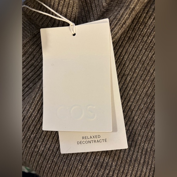 COS Knitted Merino-Yak Zip Up Hoodie in Beige Melange Size XL. NWT - Picture 9 of 13